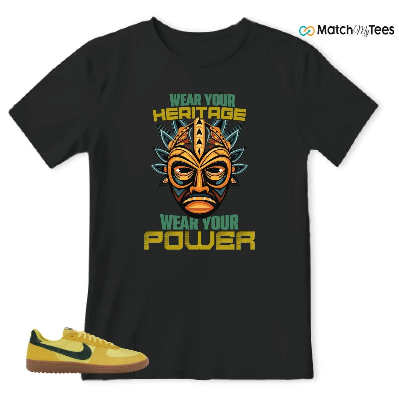 NIKE FIELD GENERAL 82 CHROME YELLOW FIR SNEAKER Matching Tees t-shirt