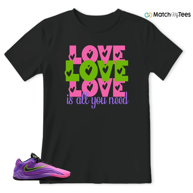 NIKE GIANNIS FREAK 7 FADE SNEAKER/BRIGHT VIOLET/PINK GLOW/VOLT/BLACK matching T-shirt