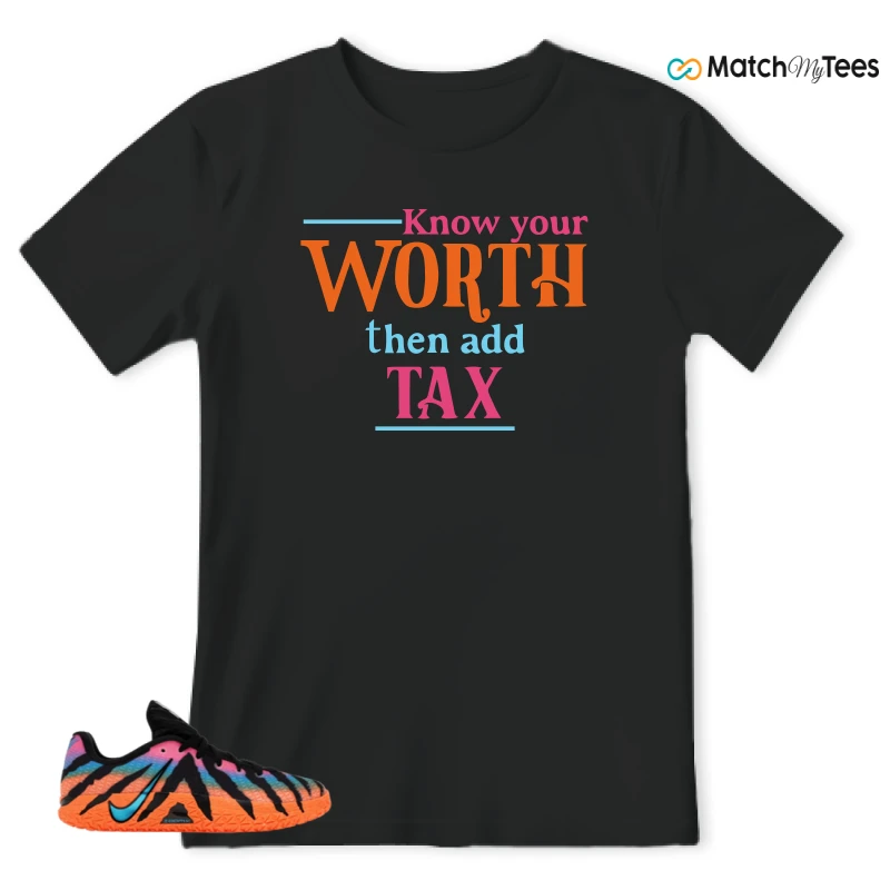 NIKE JA 3 AT DAWN (GS) SNEAKER/BLACK/BALTIC BLUE/TOTAL ORANGE/HYPER PINK matching T-shirt