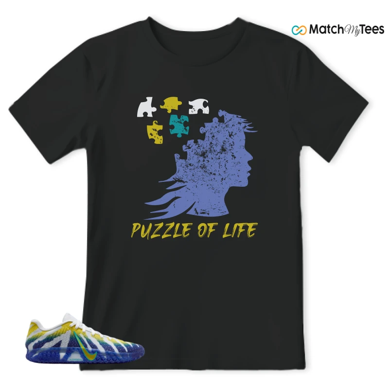 NIKE JA 3 MURRAY STATE SNEAKER/PURE PLATINUM/DEEP ROYAL BLUE/LIGHTENING/DUSTY CACTUS matching T-shirt