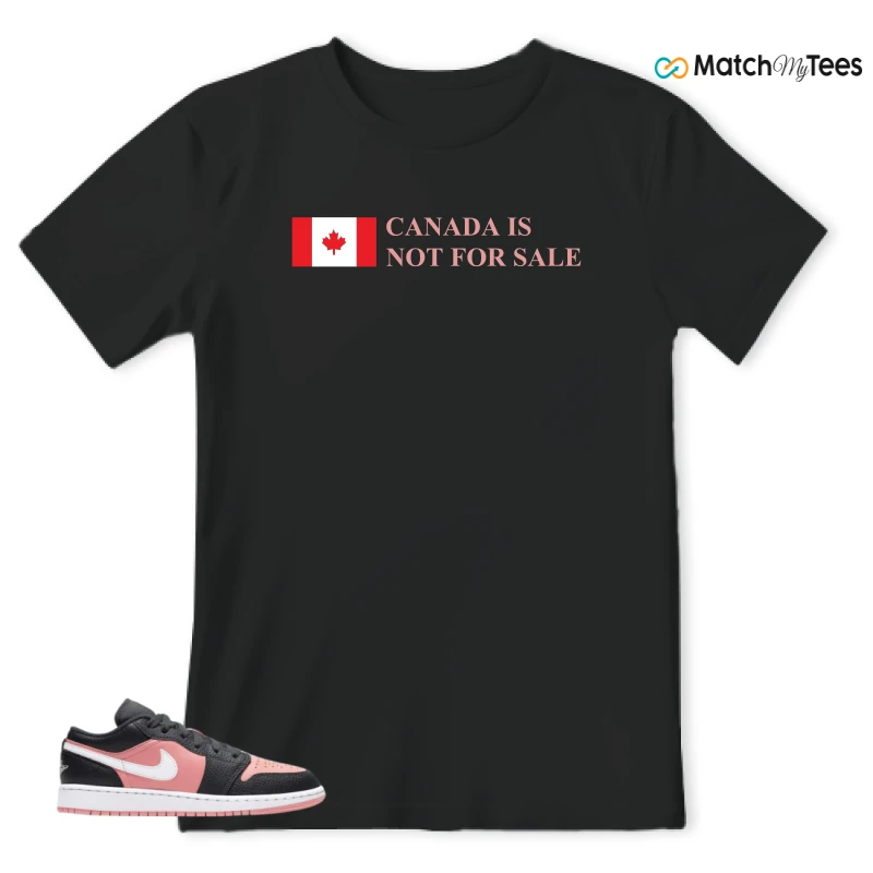 NIKE JORDAN 1 LOW BLACK PINK QUARTZ (GS) SNEAKER Matching Tees t-shirt