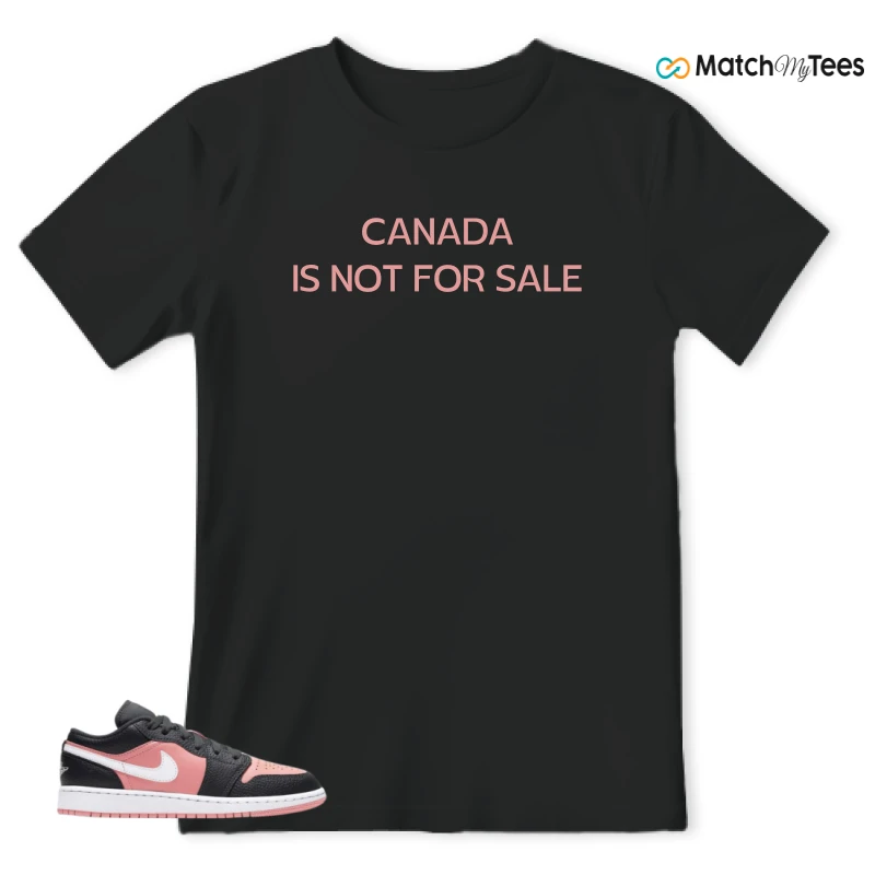 NIKE JORDAN 1 LOW BLACK PINK QUARTZ (GS) SNEAKER Matching Tees t-shirt