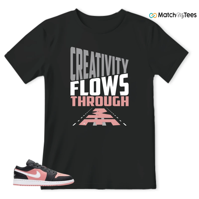 Creativity Flows Through Me Black matching T-shirt T-shirt
