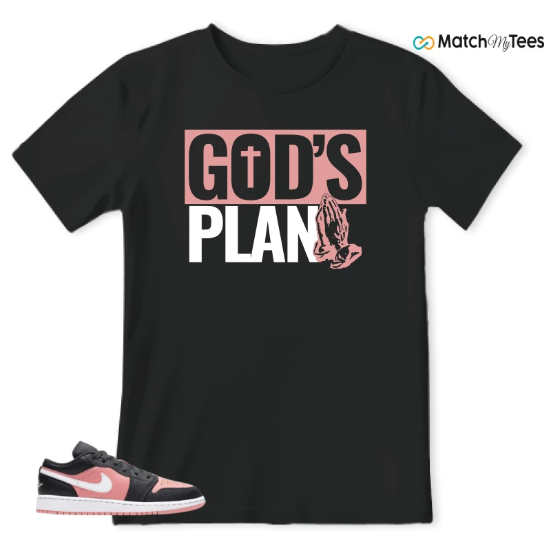 God's Plan Black matching T-shirt T-shirt