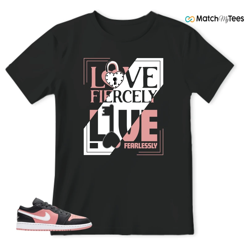 Love Fiercely Black matching T-shirt T-shirt