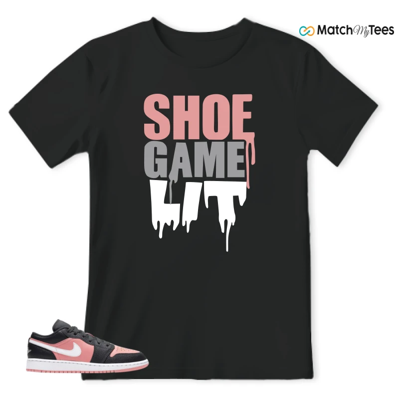 Shoe Game Lit Black matching T-shirt T-shirt