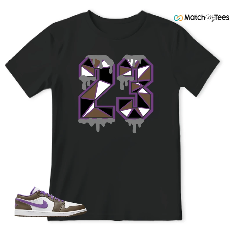 NIKE JORDAN 1 LOW PURPLE MOCHA SNEAKER Matching Tees t-shirt