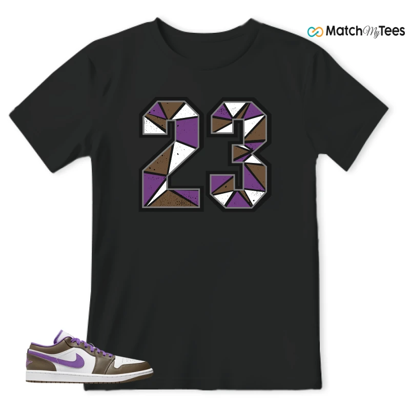 NIKE JORDAN 1 LOW PURPLE MOCHA SNEAKER Matching Tees t-shirt
