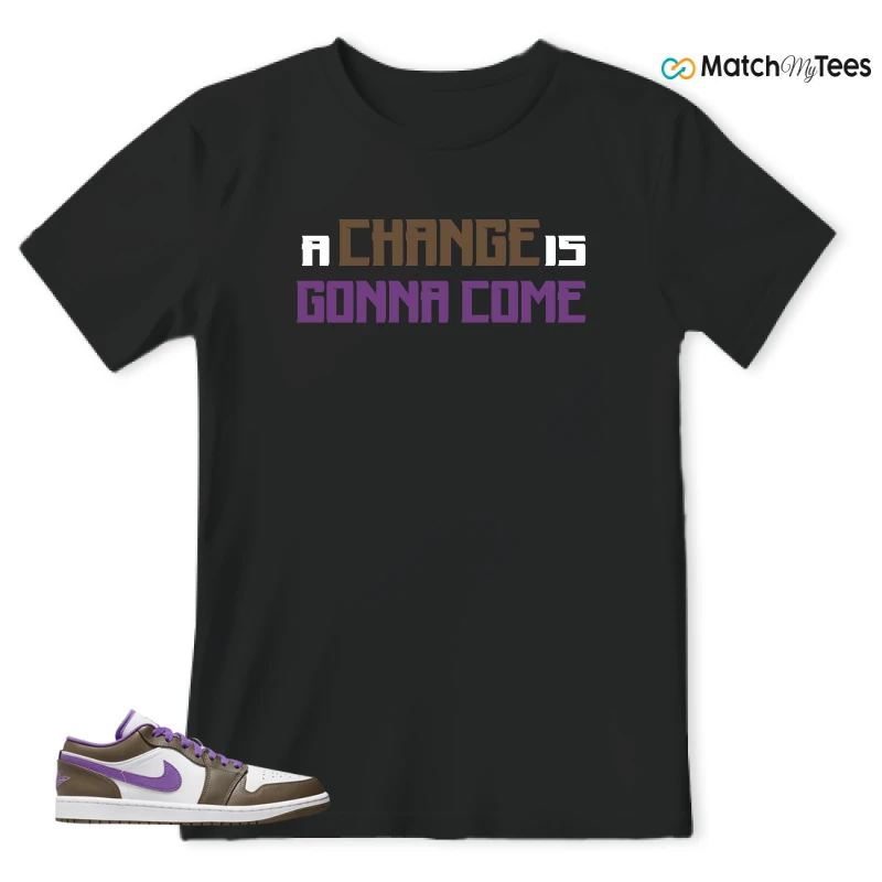 NIKE JORDAN 1 LOW PURPLE MOCHA SNEAKER Matching Tees t-shirt