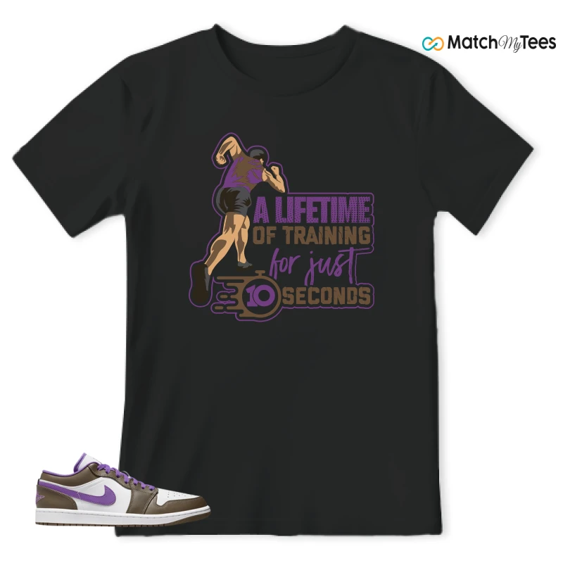 NIKE JORDAN 1 LOW PURPLE MOCHA SNEAKER Matching Tees t-shirt