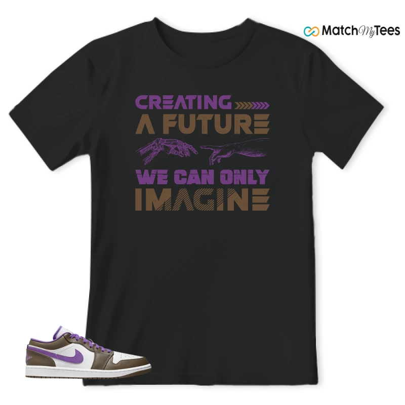 NIKE JORDAN 1 LOW PURPLE MOCHA SNEAKER Matching Tees t-shirt