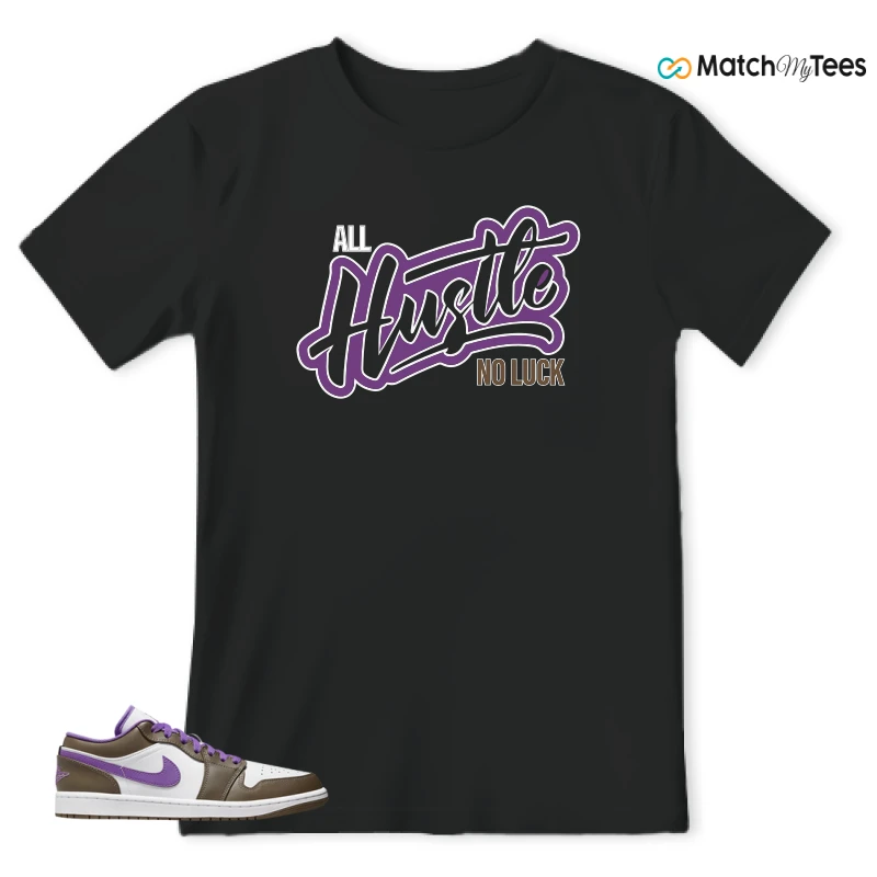NIKE JORDAN 1 LOW PURPLE MOCHA SNEAKER Matching Tees t-shirt