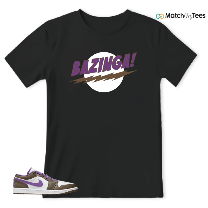 NIKE JORDAN 1 LOW PURPLE MOCHA SNEAKER Matching Tees t-shirt