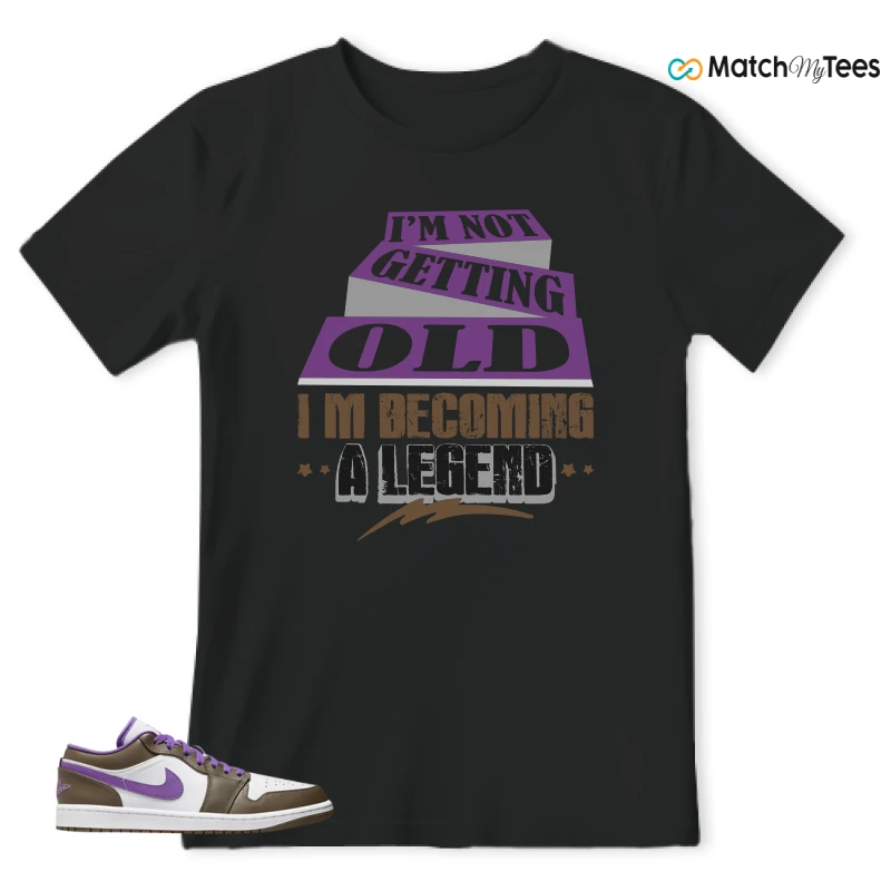 NIKE JORDAN 1 LOW PURPLE MOCHA SNEAKER Matching Tees t-shirt