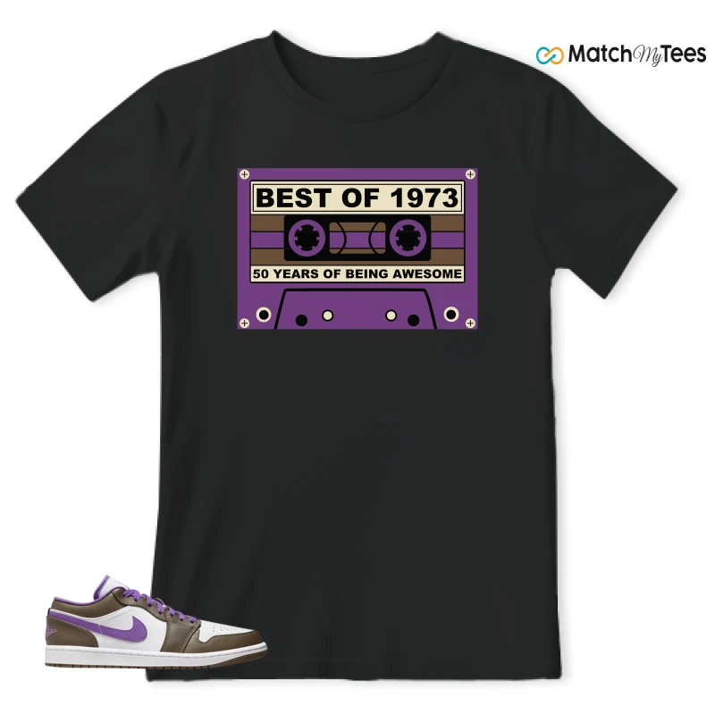 NIKE JORDAN 1 LOW PURPLE MOCHA SNEAKER Matching Tees t-shirt