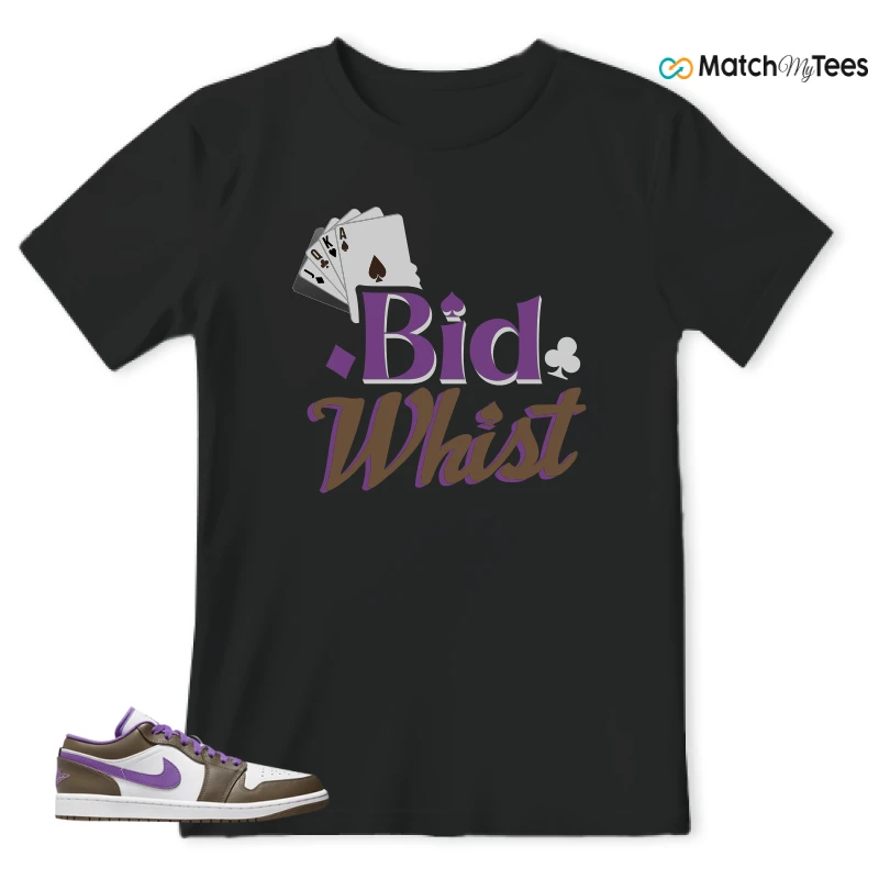 NIKE JORDAN 1 LOW PURPLE MOCHA SNEAKER Matching Tees t-shirt
