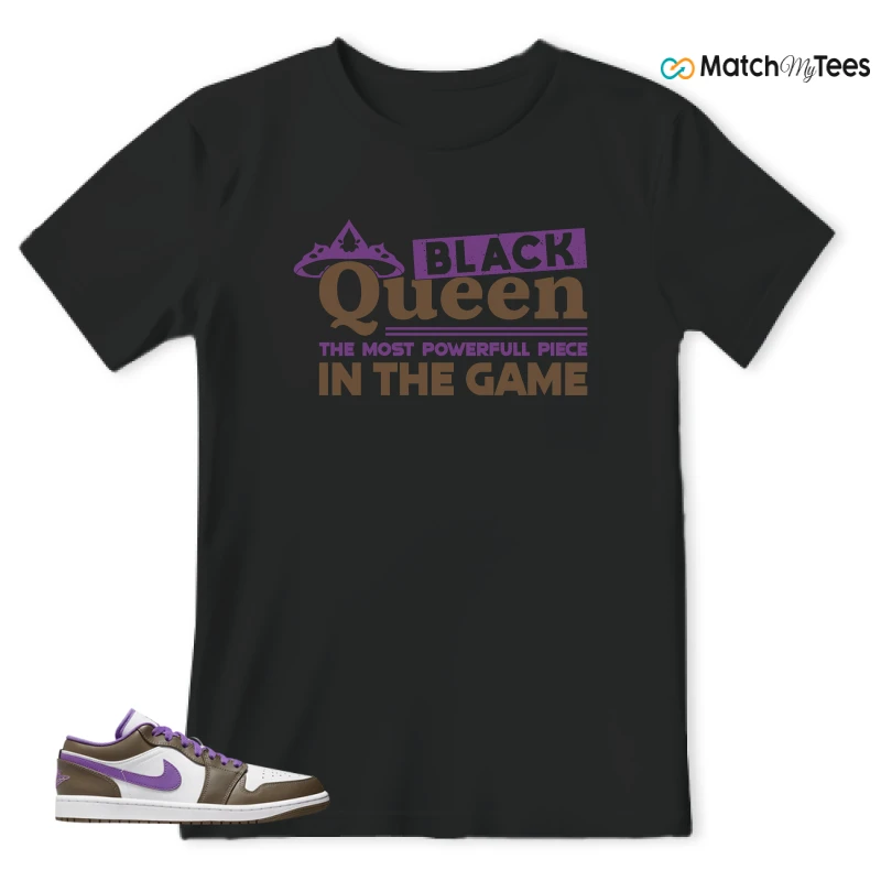 NIKE JORDAN 1 LOW PURPLE MOCHA SNEAKER Matching Tees t-shirt