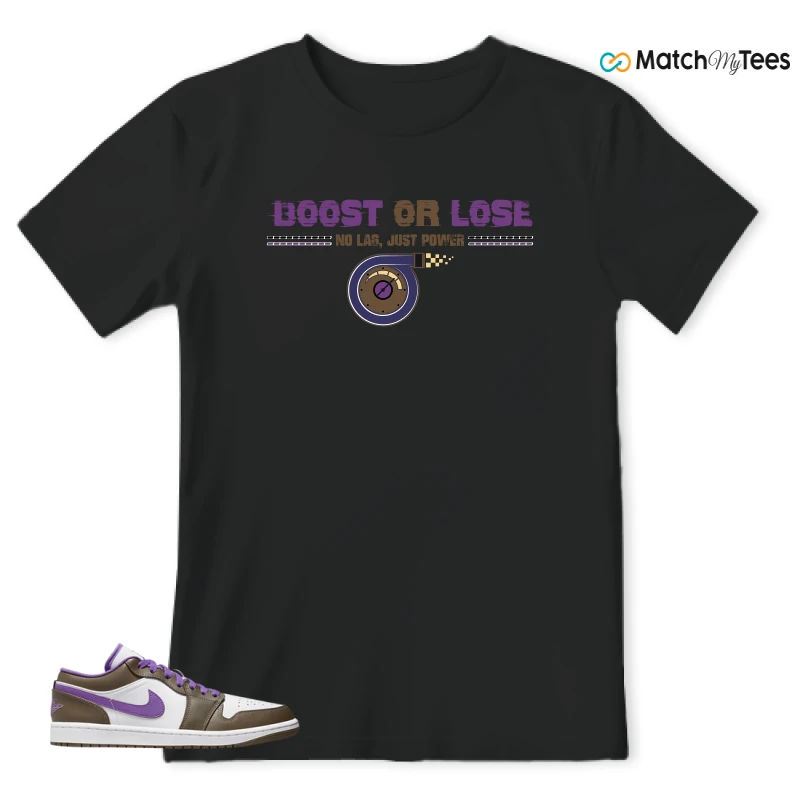 NIKE JORDAN 1 LOW PURPLE MOCHA SNEAKER Matching Tees t-shirt