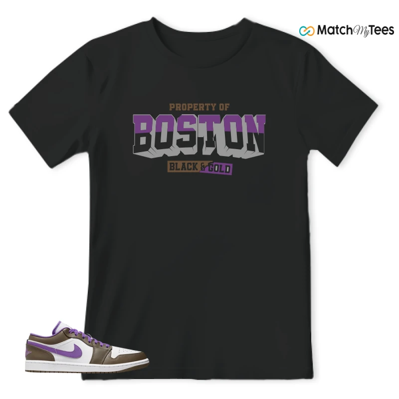 NIKE JORDAN 1 LOW PURPLE MOCHA SNEAKER Matching Tees t-shirt