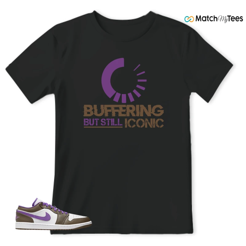 NIKE JORDAN 1 LOW PURPLE MOCHA SNEAKER Matching Tees t-shirt