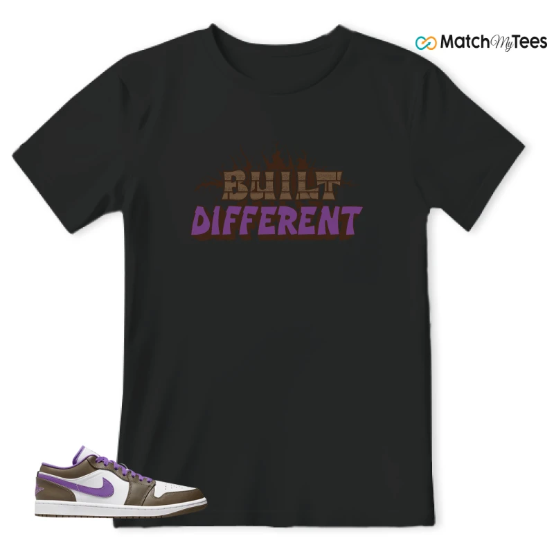 NIKE JORDAN 1 LOW PURPLE MOCHA SNEAKER Matching Tees t-shirt