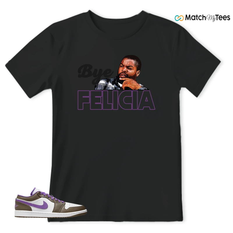 NIKE JORDAN 1 LOW PURPLE MOCHA SNEAKER Matching Tees t-shirt