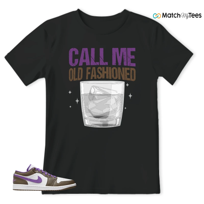 NIKE JORDAN 1 LOW PURPLE MOCHA SNEAKER Matching Tees t-shirt