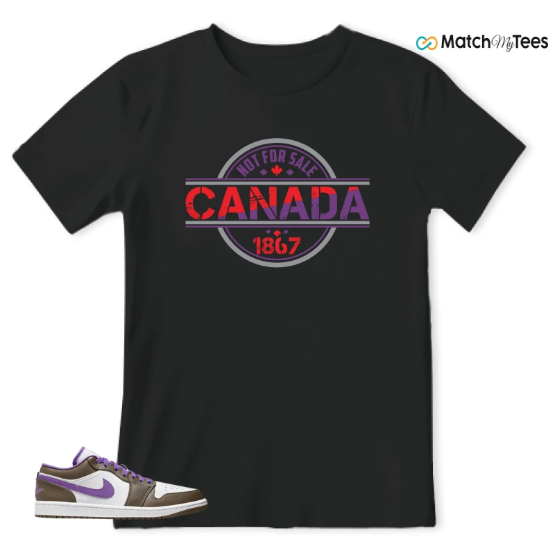 NIKE JORDAN 1 LOW PURPLE MOCHA SNEAKER Matching Tees t-shirt