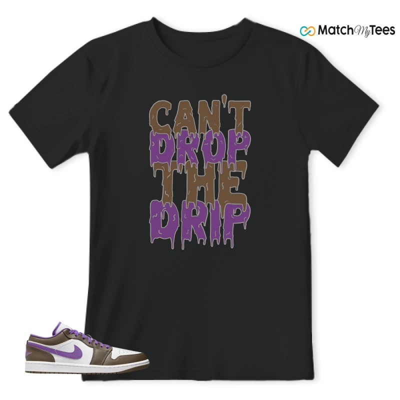 NIKE JORDAN 1 LOW PURPLE MOCHA SNEAKER Matching Tees t-shirt
