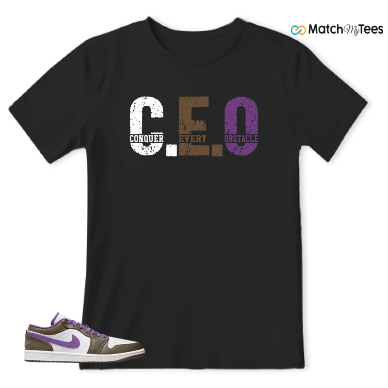 NIKE JORDAN 1 LOW PURPLE MOCHA SNEAKER Matching Tees t-shirt