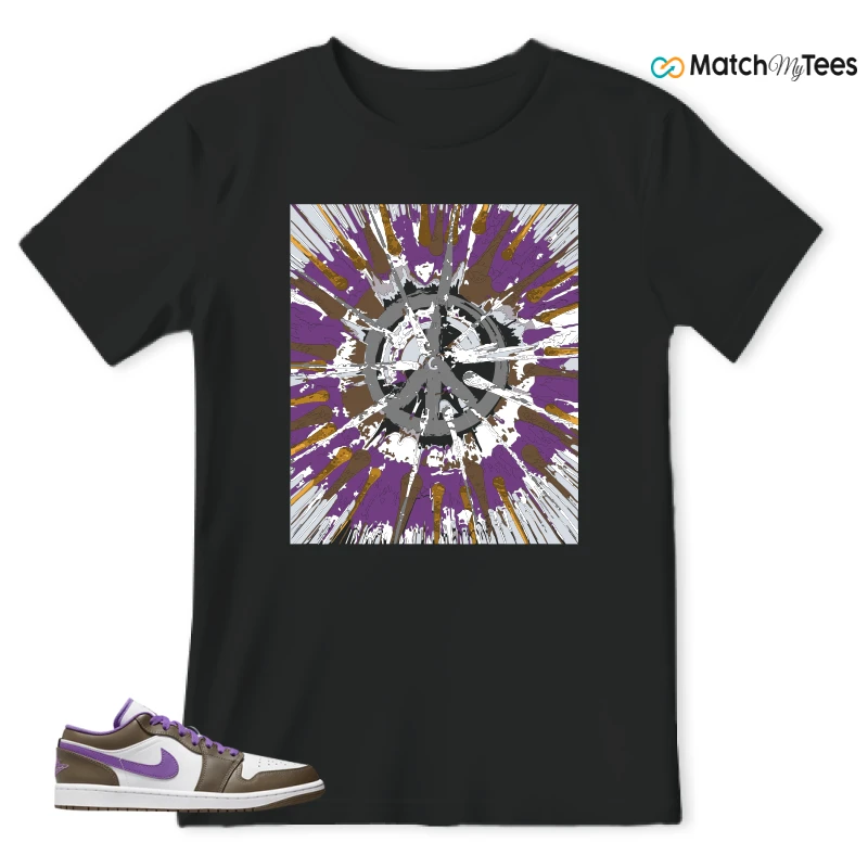 NIKE JORDAN 1 LOW PURPLE MOCHA SNEAKER Matching Tees t-shirt
