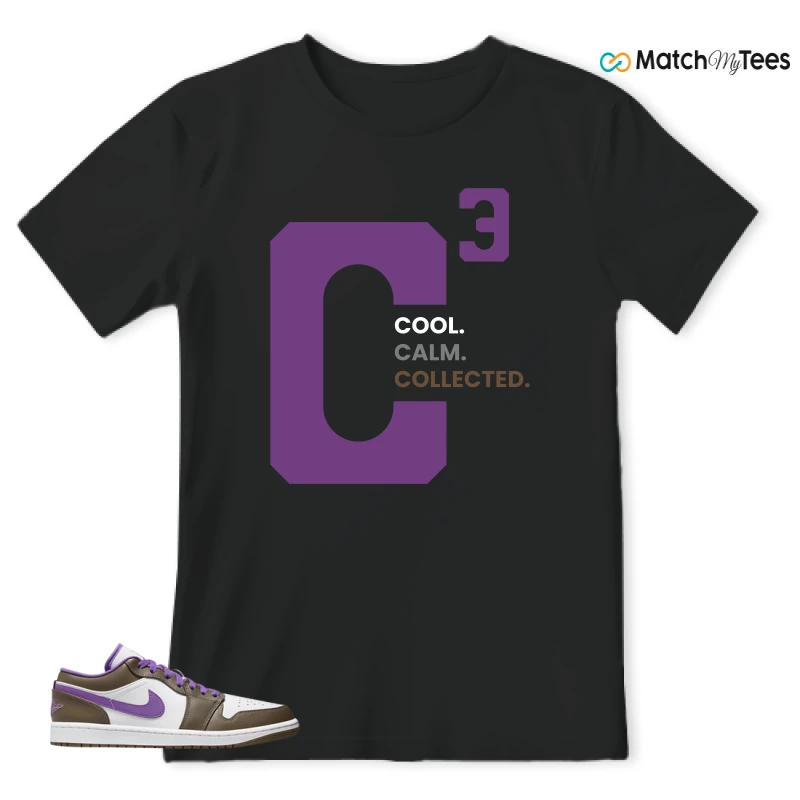 NIKE JORDAN 1 LOW PURPLE MOCHA SNEAKER Matching Tees t-shirt