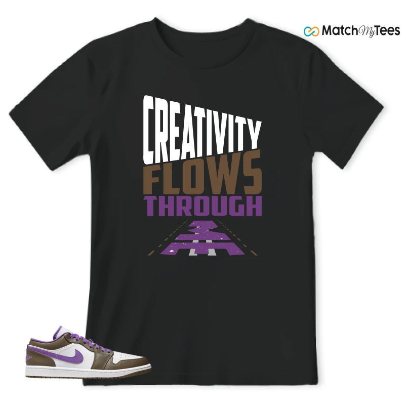 Creativity Flows Through Me Black matching T-shirt T-shirt