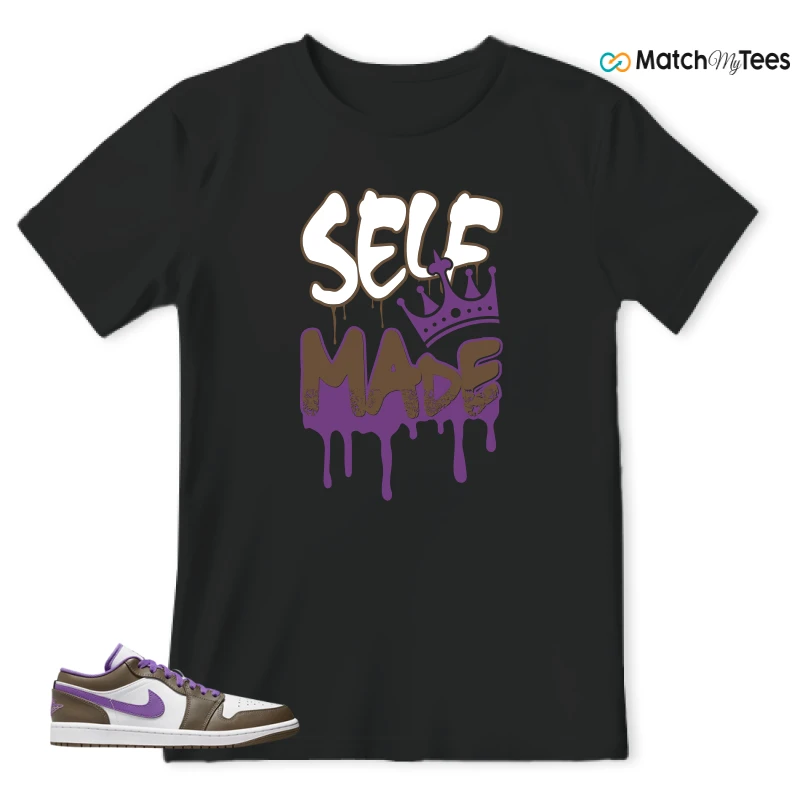 NIKE JORDAN 1 LOW PURPLE MOCHA SNEAKER Matching Tees t-shirt