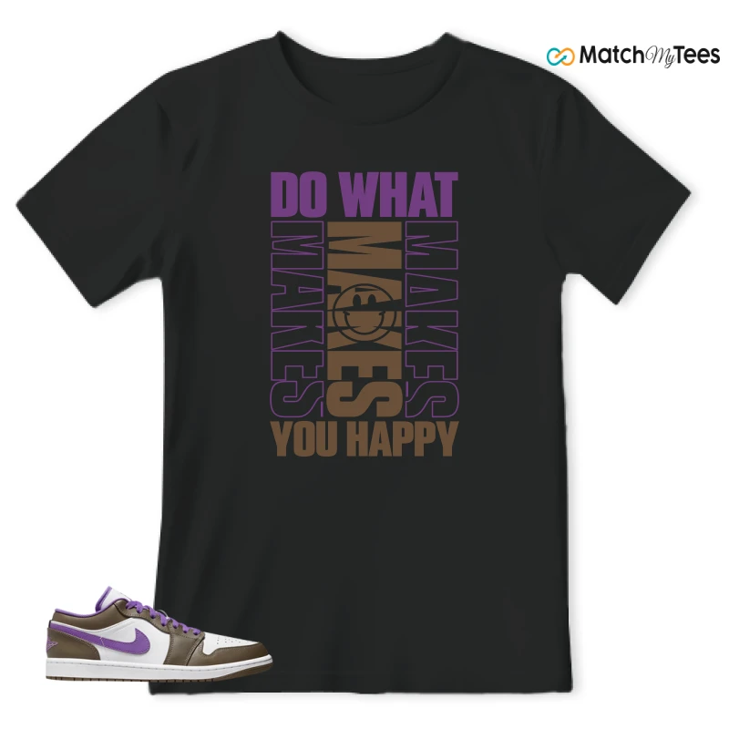 NIKE JORDAN 1 LOW PURPLE MOCHA SNEAKER Matching Tees t-shirt