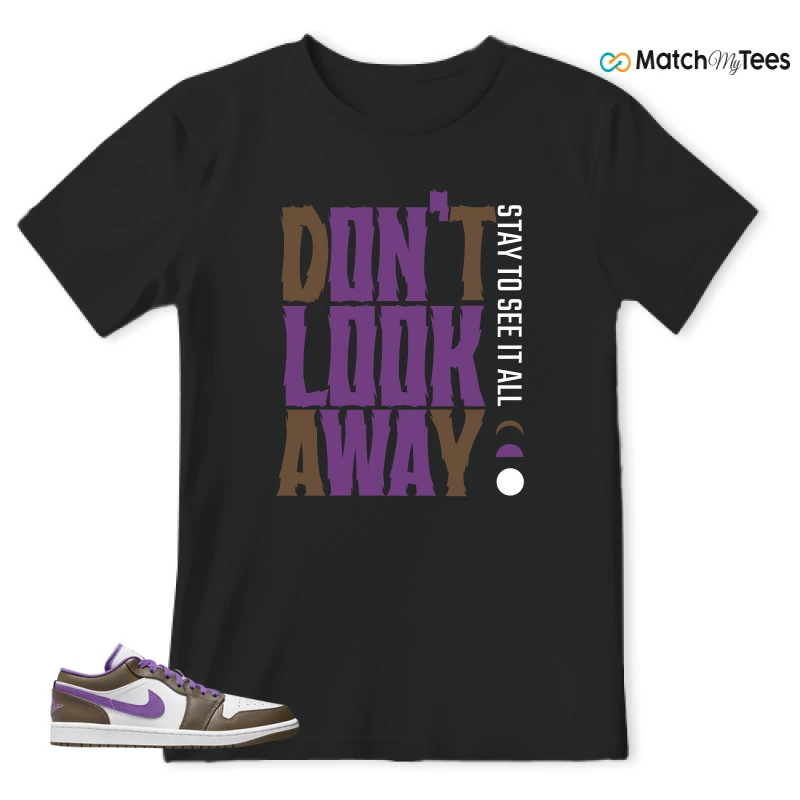 NIKE JORDAN 1 LOW PURPLE MOCHA SNEAKER Matching Tees t-shirt