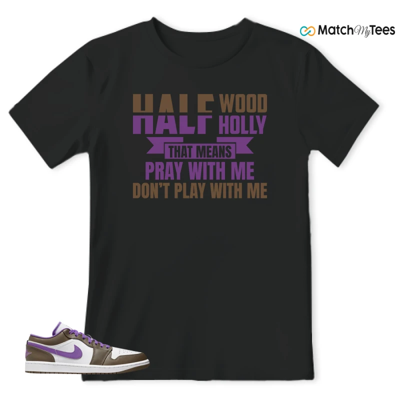 NIKE JORDAN 1 LOW PURPLE MOCHA SNEAKER Matching Tees t-shirt