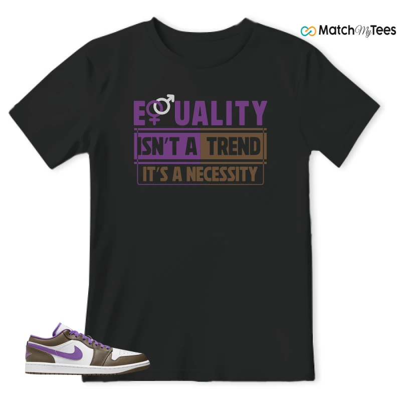 NIKE JORDAN 1 LOW PURPLE MOCHA SNEAKER Matching Tees t-shirt