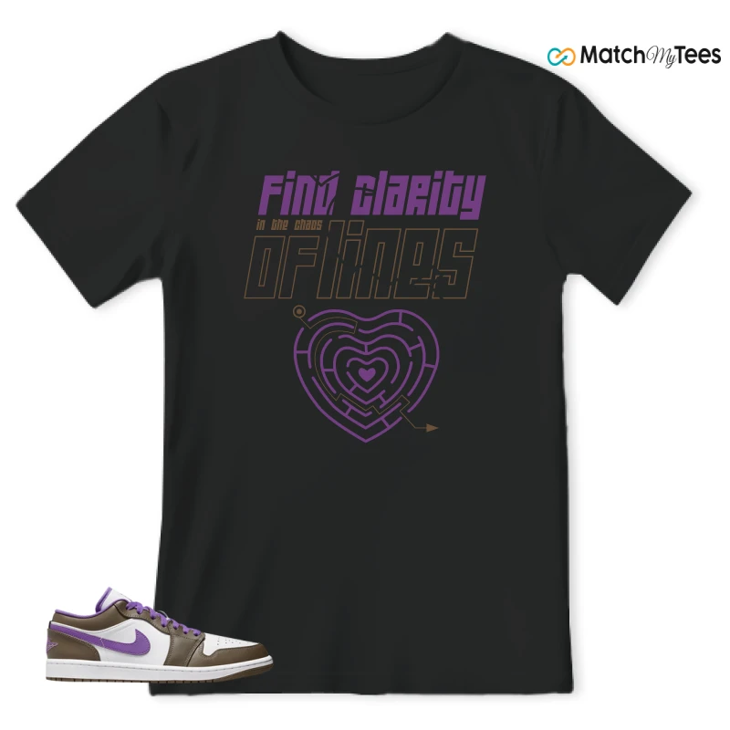 NIKE JORDAN 1 LOW PURPLE MOCHA SNEAKER Matching Tees t-shirt