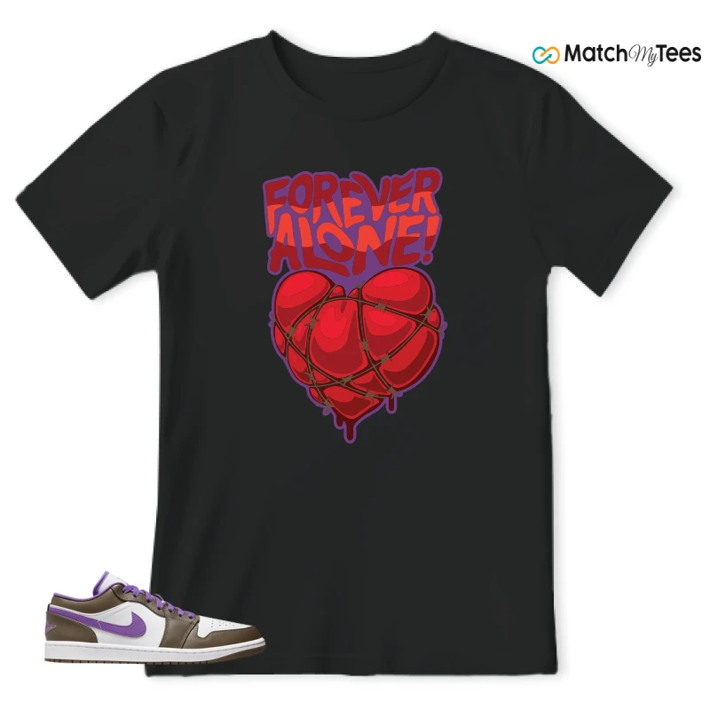 NIKE JORDAN 1 LOW PURPLE MOCHA SNEAKER Matching Tees t-shirt