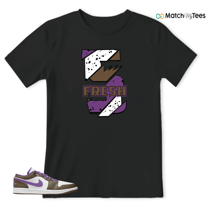 NIKE JORDAN 1 LOW PURPLE MOCHA SNEAKER Matching Tees t-shirt