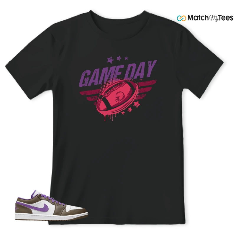 NIKE JORDAN 1 LOW PURPLE MOCHA SNEAKER Matching Tees t-shirt