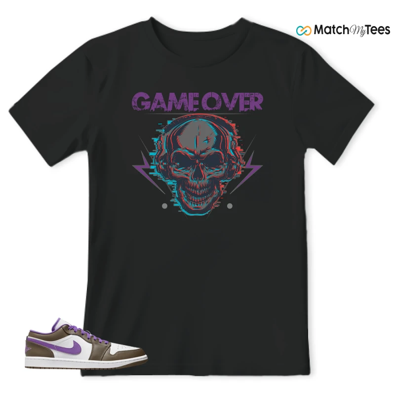 NIKE JORDAN 1 LOW PURPLE MOCHA SNEAKER Matching Tees t-shirt