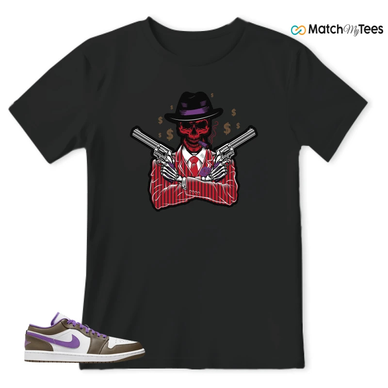 NIKE JORDAN 1 LOW PURPLE MOCHA SNEAKER Matching Tees t-shirt