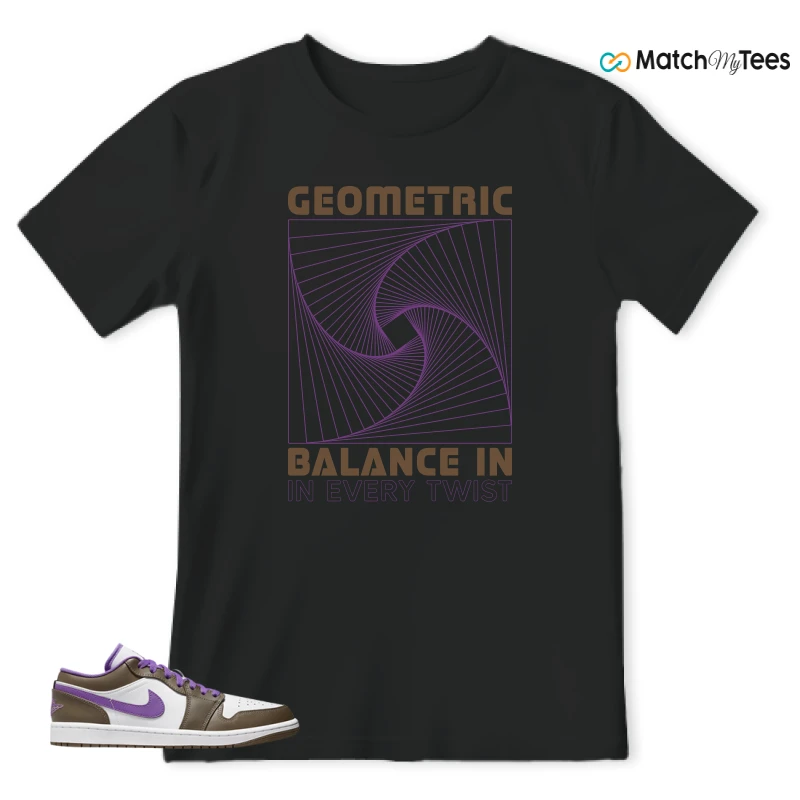 NIKE JORDAN 1 LOW PURPLE MOCHA SNEAKER Matching Tees t-shirt