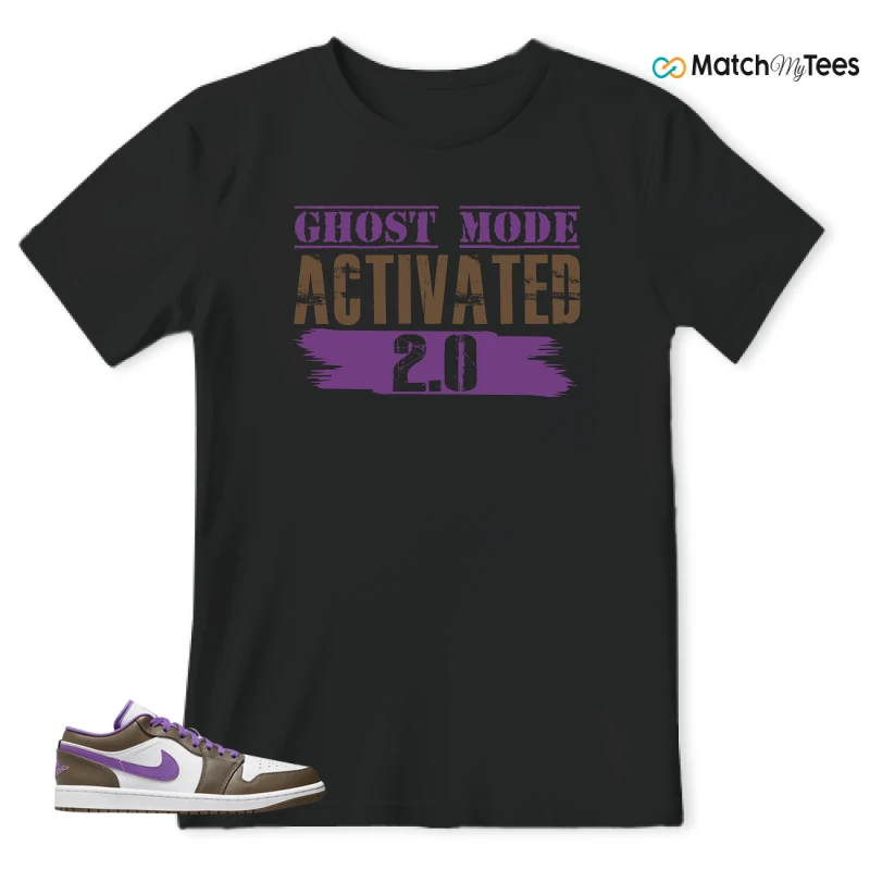 NIKE JORDAN 1 LOW PURPLE MOCHA SNEAKER Matching Tees t-shirt