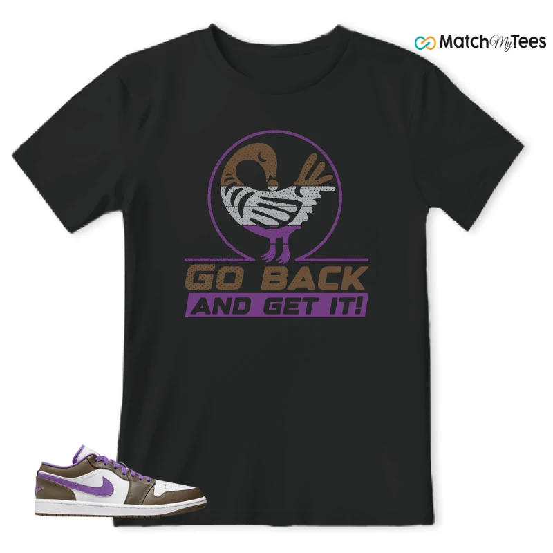 NIKE JORDAN 1 LOW PURPLE MOCHA SNEAKER Matching Tees t-shirt