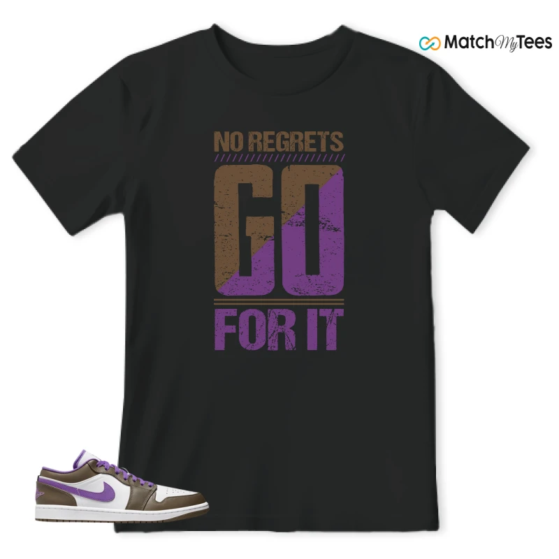 NIKE JORDAN 1 LOW PURPLE MOCHA SNEAKER Matching Tees t-shirt