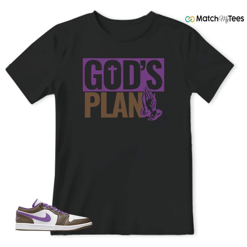 God's Plan Black matching T-shirt T-shirt