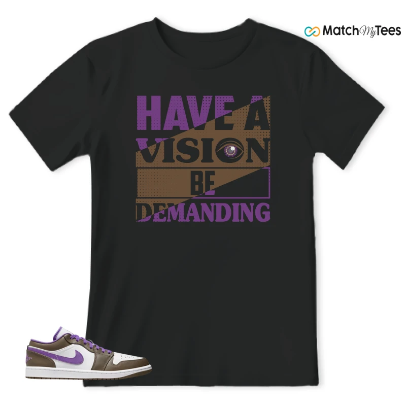 NIKE JORDAN 1 LOW PURPLE MOCHA SNEAKER Matching Tees t-shirt